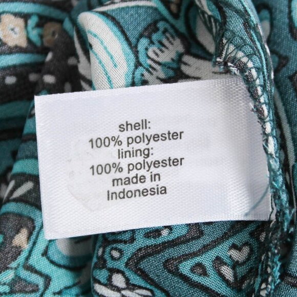 Lane Bryant Green Teal Paisley V-Neck Tank Top Size 16 - Picture 5 of 7